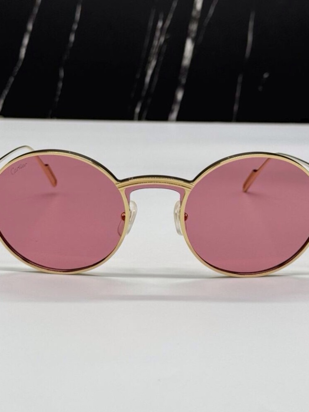 NEW  CARTIER CT0274S 003 CARTIER GOLD/RED TITANIUM WOMEN CARTIER SUNGLASSES